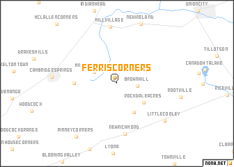 map of Ferris Corners
