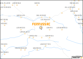 map of Ferrussac