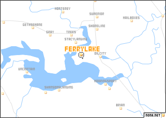 map of Ferry Lake