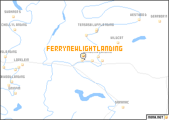 map of Ferry Newlight Landing