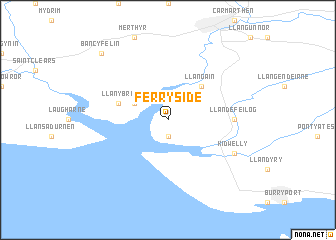 map of Ferryside