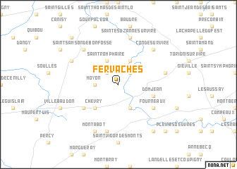 map of Fervaches