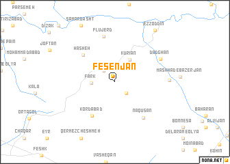 map of Fesenjān