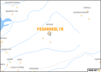 map of Feshāh-e ‘Olyā