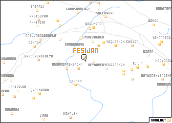 map of Fesījān