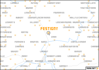 map of Festigny