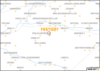 map of Festigny