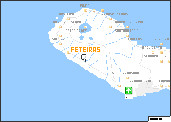 map of Feteiras