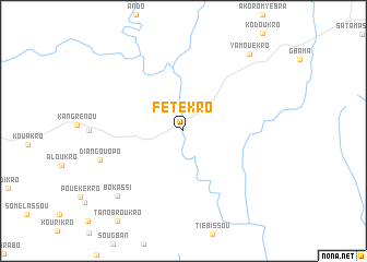 map of Fétékro