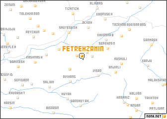 map of Feţreh Zamīn