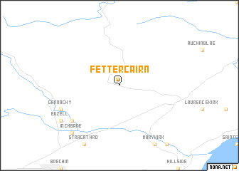 map of Fettercairn