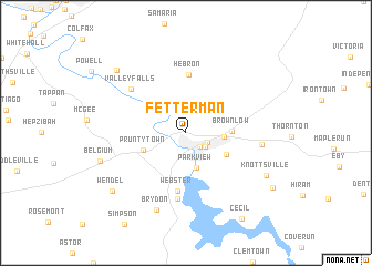 map of Fetterman