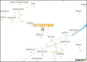 map of Fetzertown