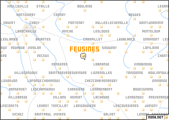 map of Feusines