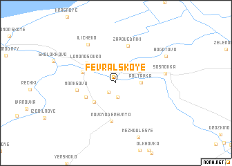 map of Fevralʼskoye