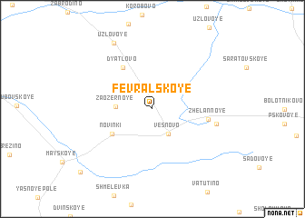 map of Fevralʼskoye