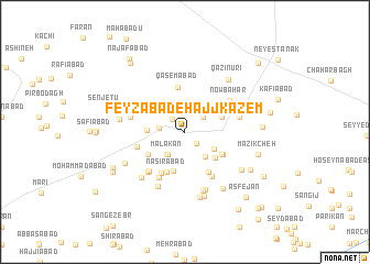 map of Feyẕābād-e Ḩājj Kāz̧em