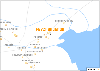 map of Feyẕābād-e Now