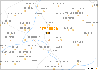 map of Feyẕābād