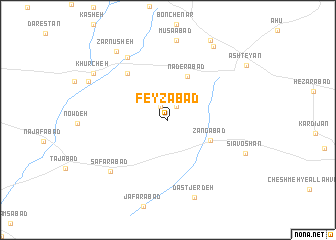 map of Feyzābād