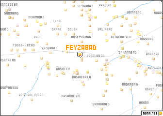 map of Feyzābād