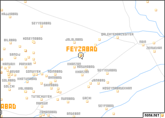 map of Feyẕābād