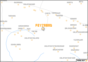 map of Feyzābād