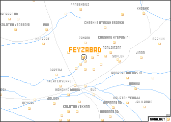 map of Feyzābād