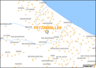 map of Feyẕ Maḩalleh