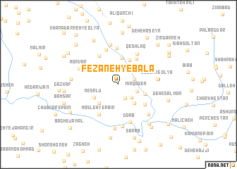 map of Fezāneh-ye Bālā