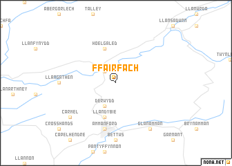 map of Ffair-fâch