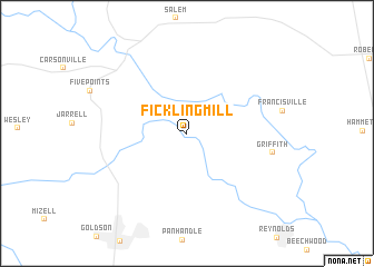 map of Fickling Mill