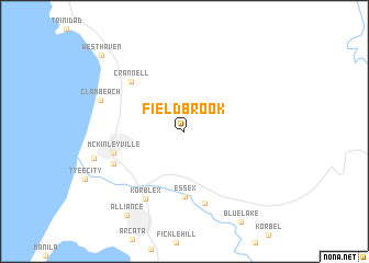 map of Fieldbrook