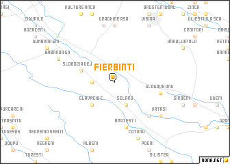 map of Fierbinţi