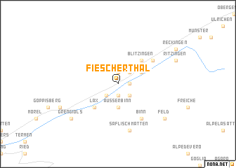 map of Fiescherthal