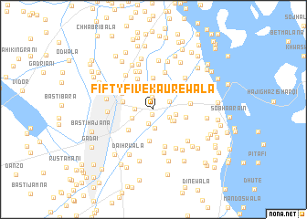 map of Fifty-five Kaurewāla