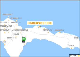 map of Figueira de Coxe