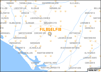 map of Filadelfia