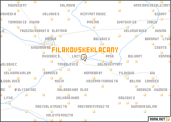 map of Fiľakovské Kľačany