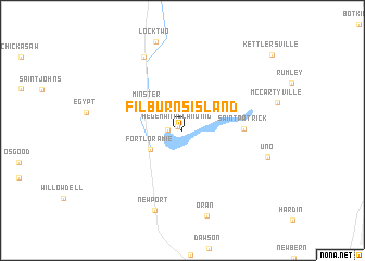 map of Filburns Island