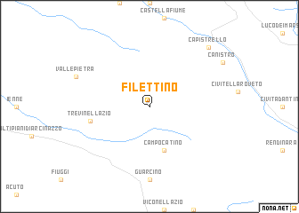 map of Filettino