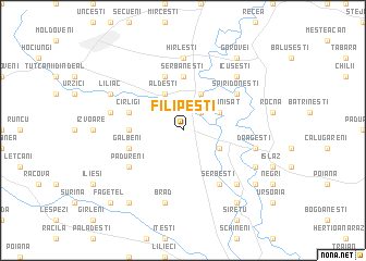 map of Filipeşti