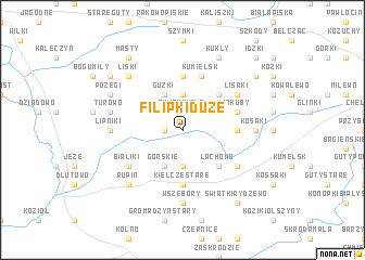 map of Filipki Duże