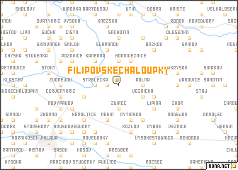 map of Filipovské Chaloupky