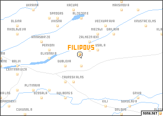 map of Filipovs