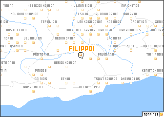 map of Fílippoi