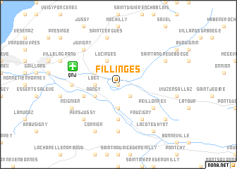 map of Fillinges