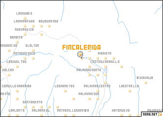 map of Finca Lérida