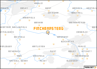 map of Finchampstead