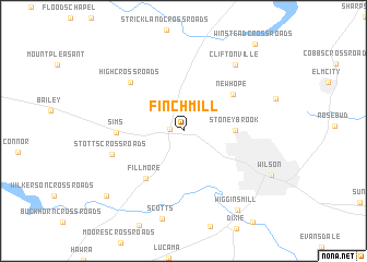 map of Finch Mill